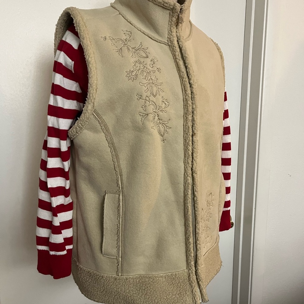 VTG:B.C.Clothing Original Faux Suede Overlapped faux fur lining.XL